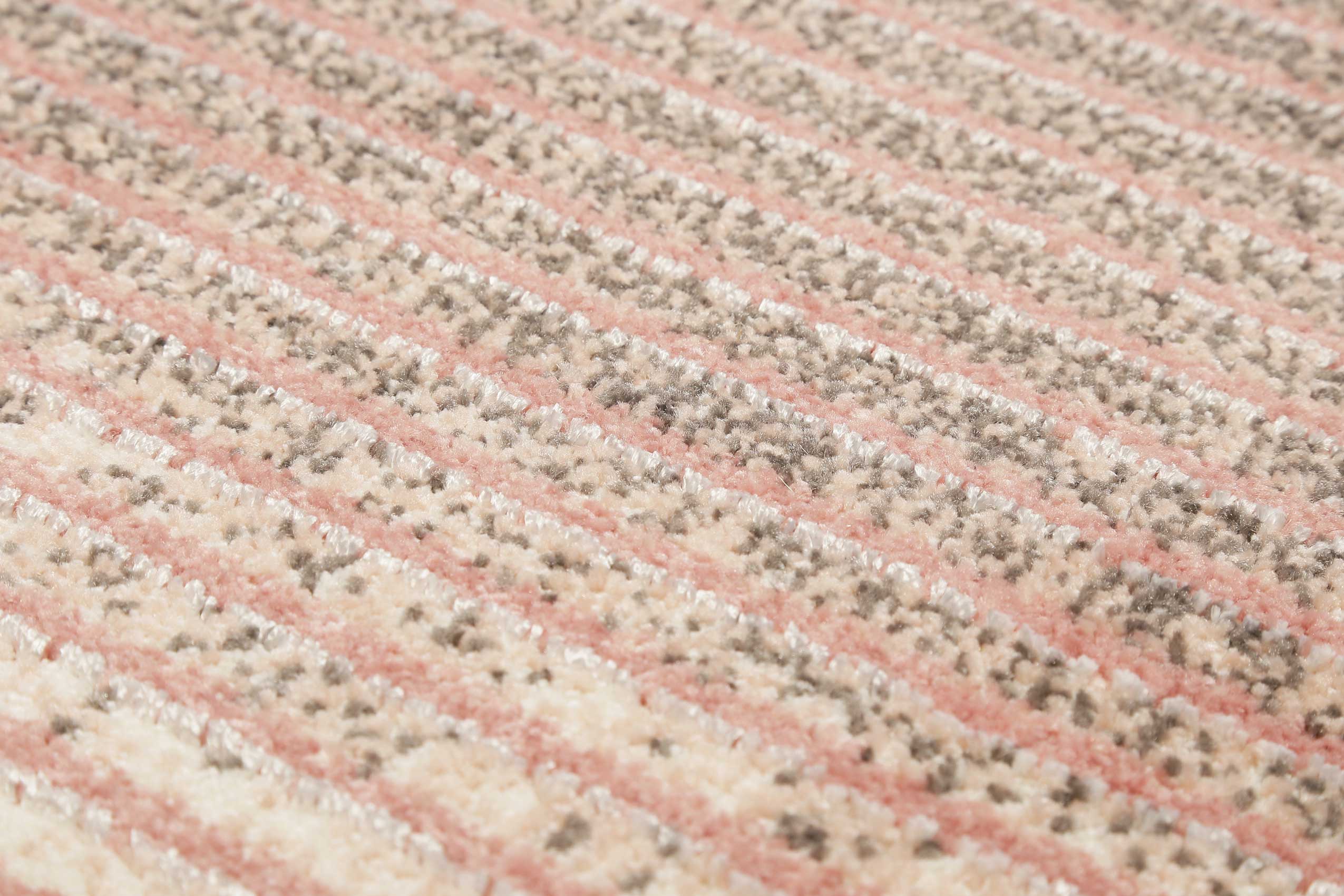 Teppich Rosa Grau Kurzflor 