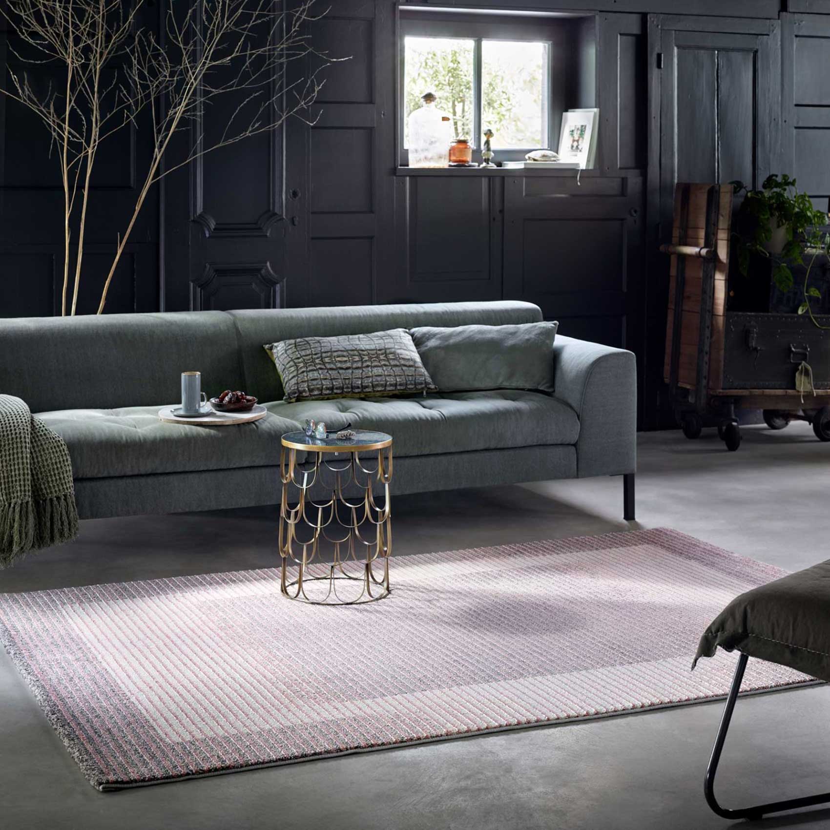 Teppich Rosa Grau Kurzflor » Velvet Flow « WECONhome - Ansicht 8