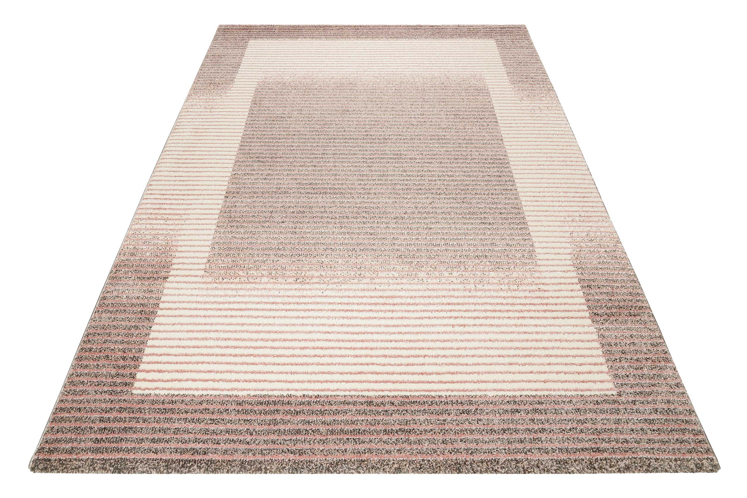 Teppich Rosa Grau Kurzflor » Velvet Flow « WECONhome - Ansicht 2