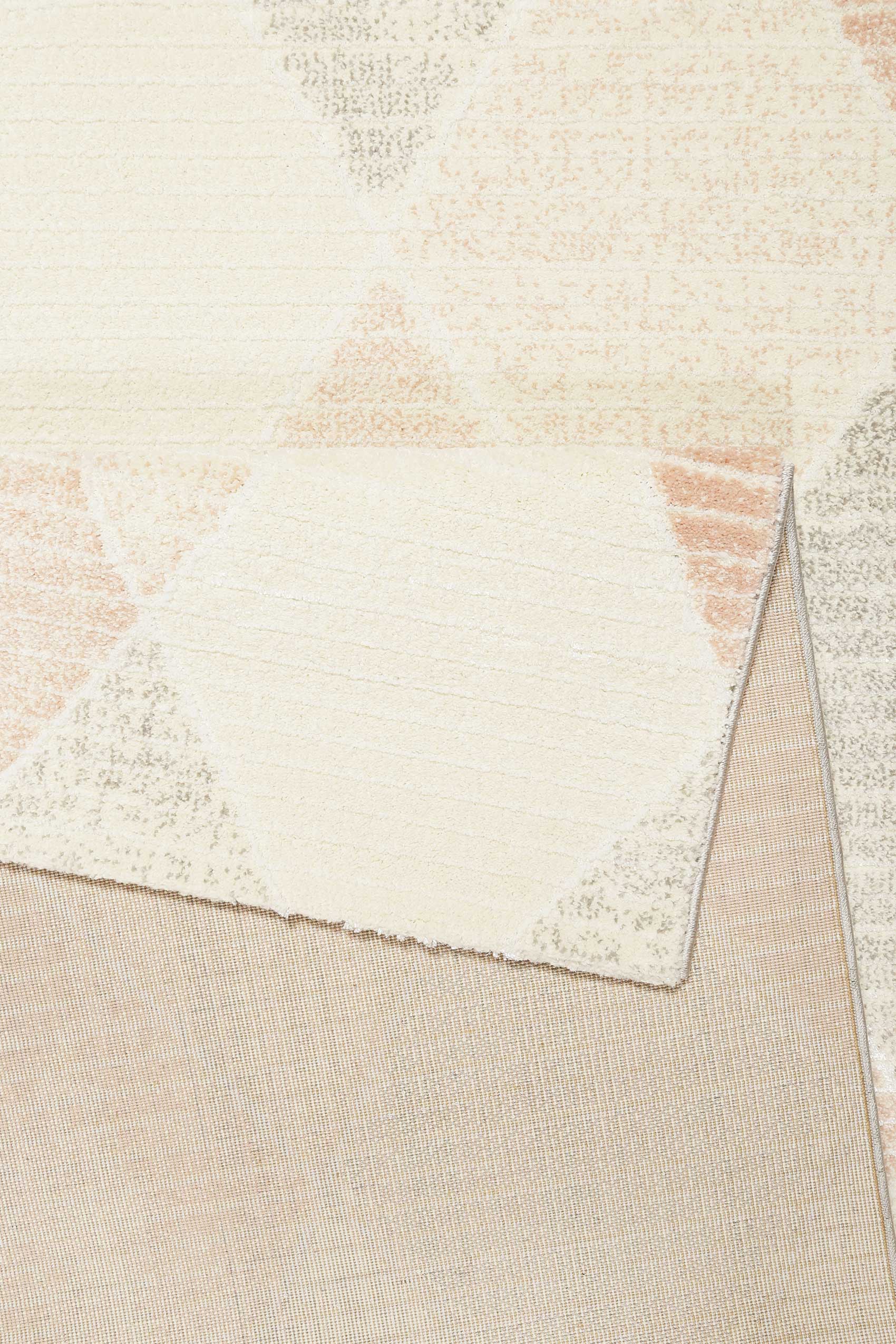 Teppich Rosa Creme Grau Kurzflor » Velvet Mood « WECONhome - Ansicht 3