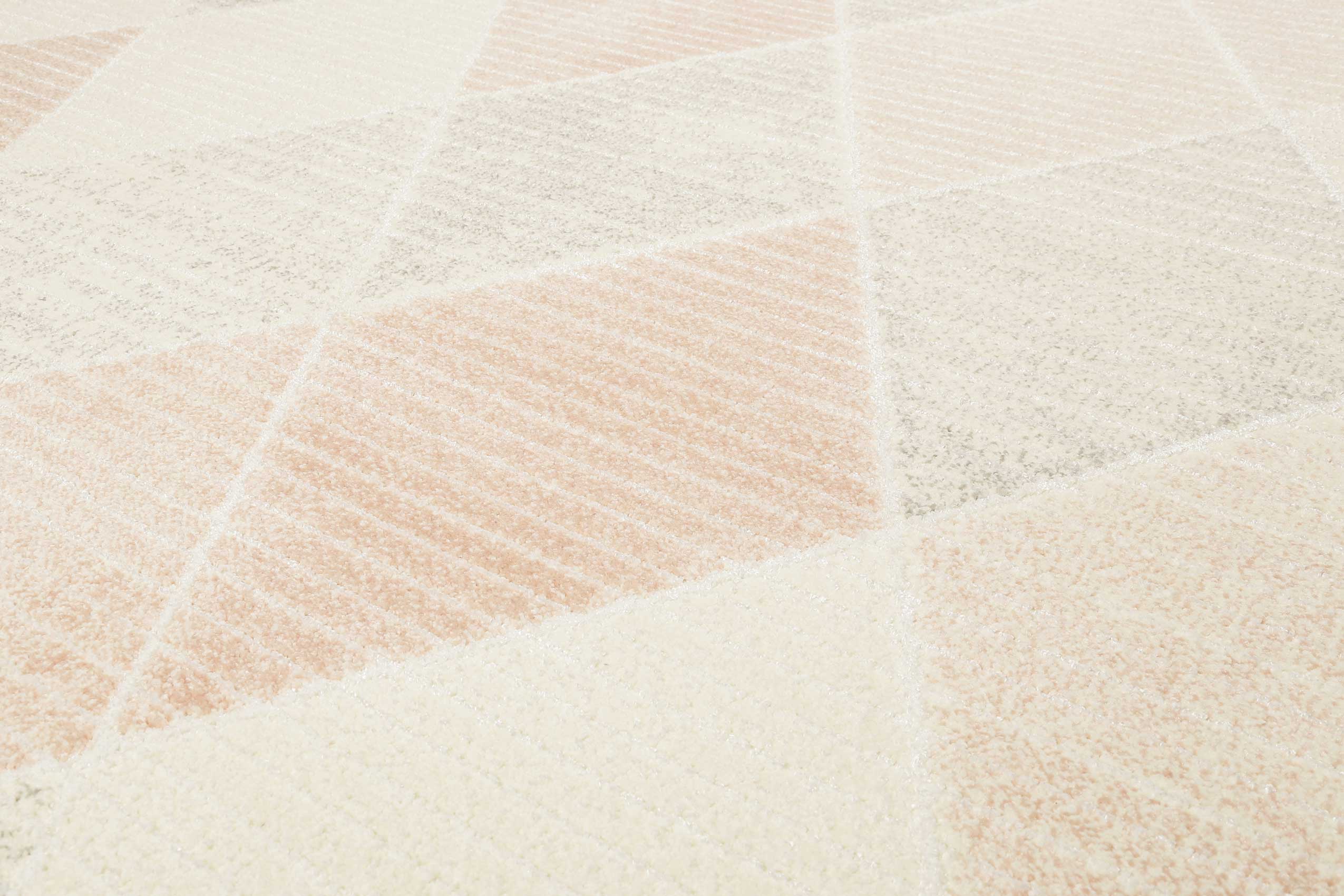 Teppich Rosa Creme Grau Kurzflor » Velvet Mood « WECONhome - Ansicht 5