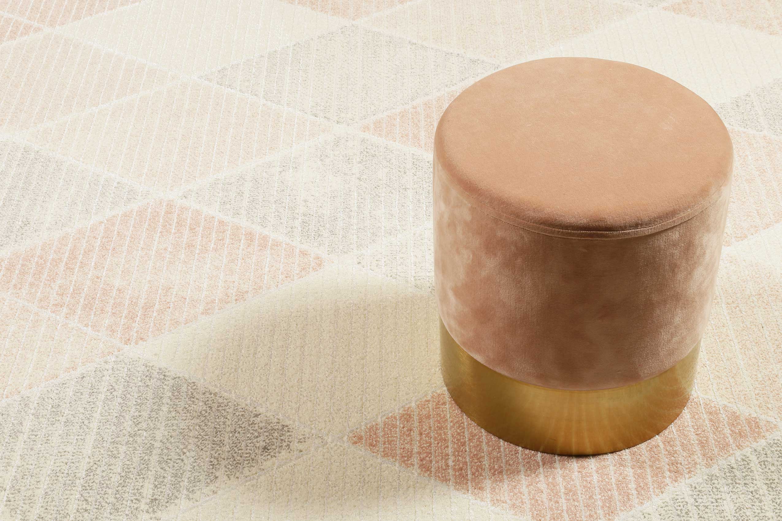 Teppich Rosa Creme Grau Kurzflor » Velvet Mood « WECONhome - Ansicht 6