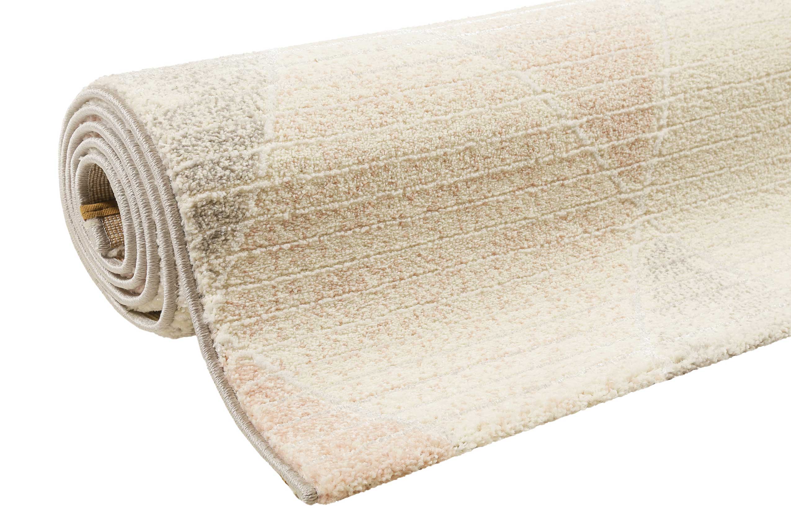 Teppich Rosa Creme Grau Kurzflor » Velvet Mood « WECONhome - Ansicht 7