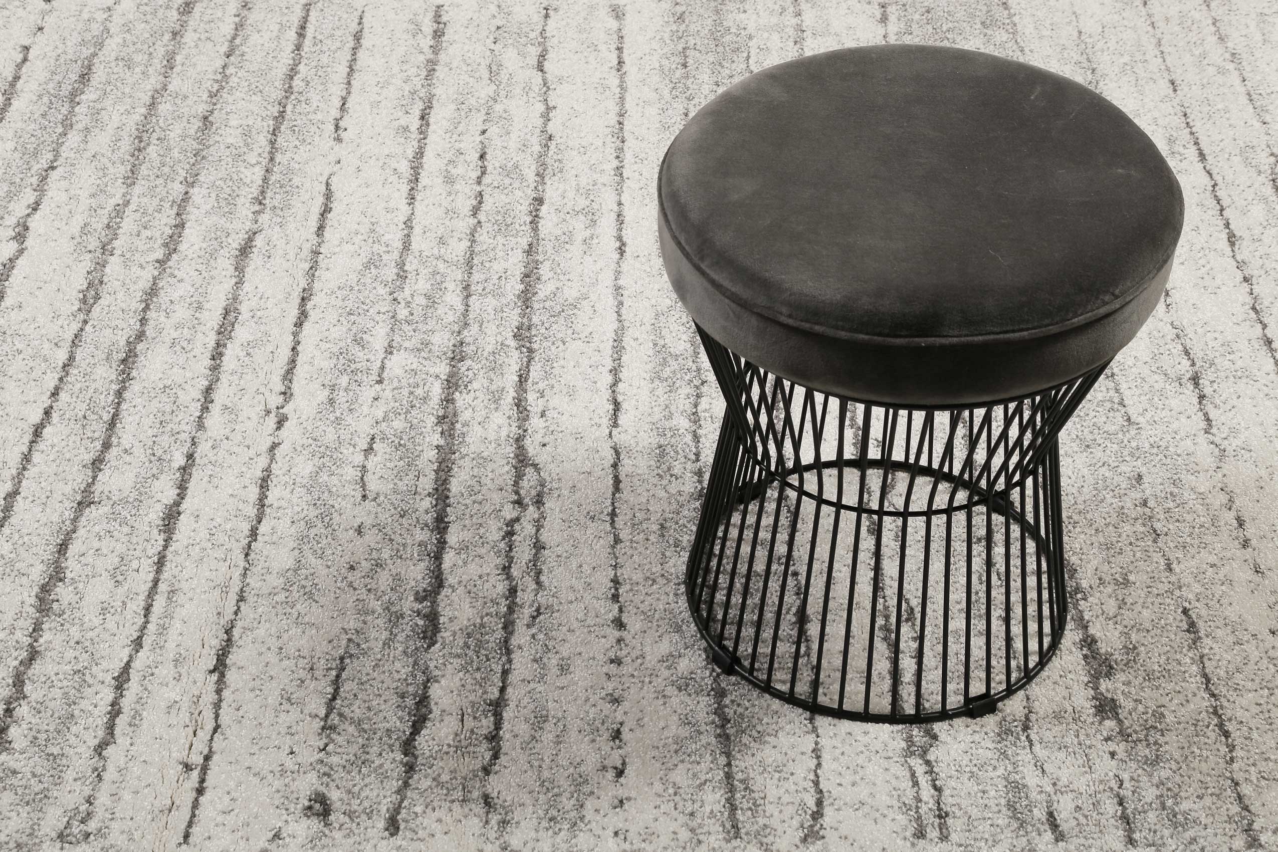 Teppich Grau Creme Weiß Kurzflor » Woodland « WECONhome - Ansicht 6