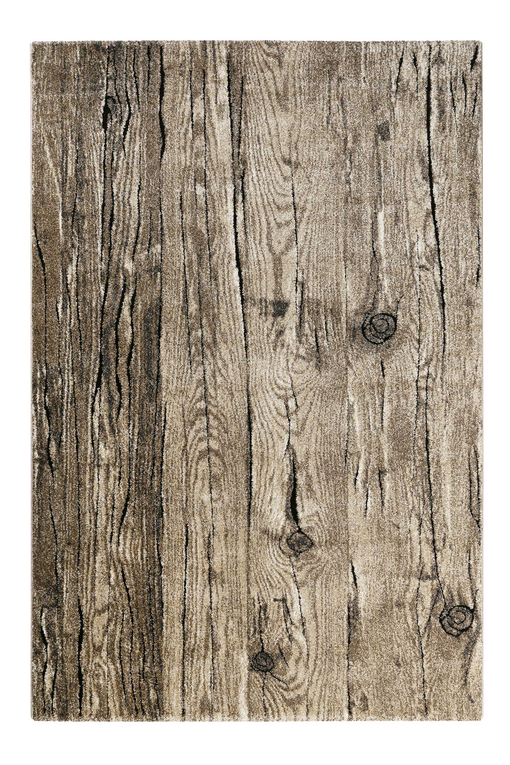 Teppich Holz Braun Kurzflor » Woody « WECONhome - Ansicht 1