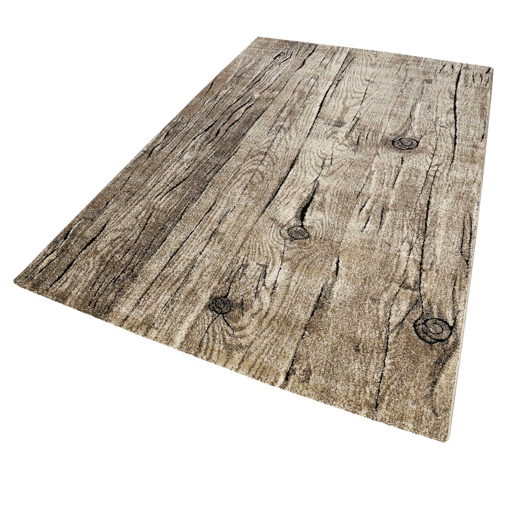 Teppich Holz Braun Kurzflor » Woody « WECONhome - Ansicht 2
