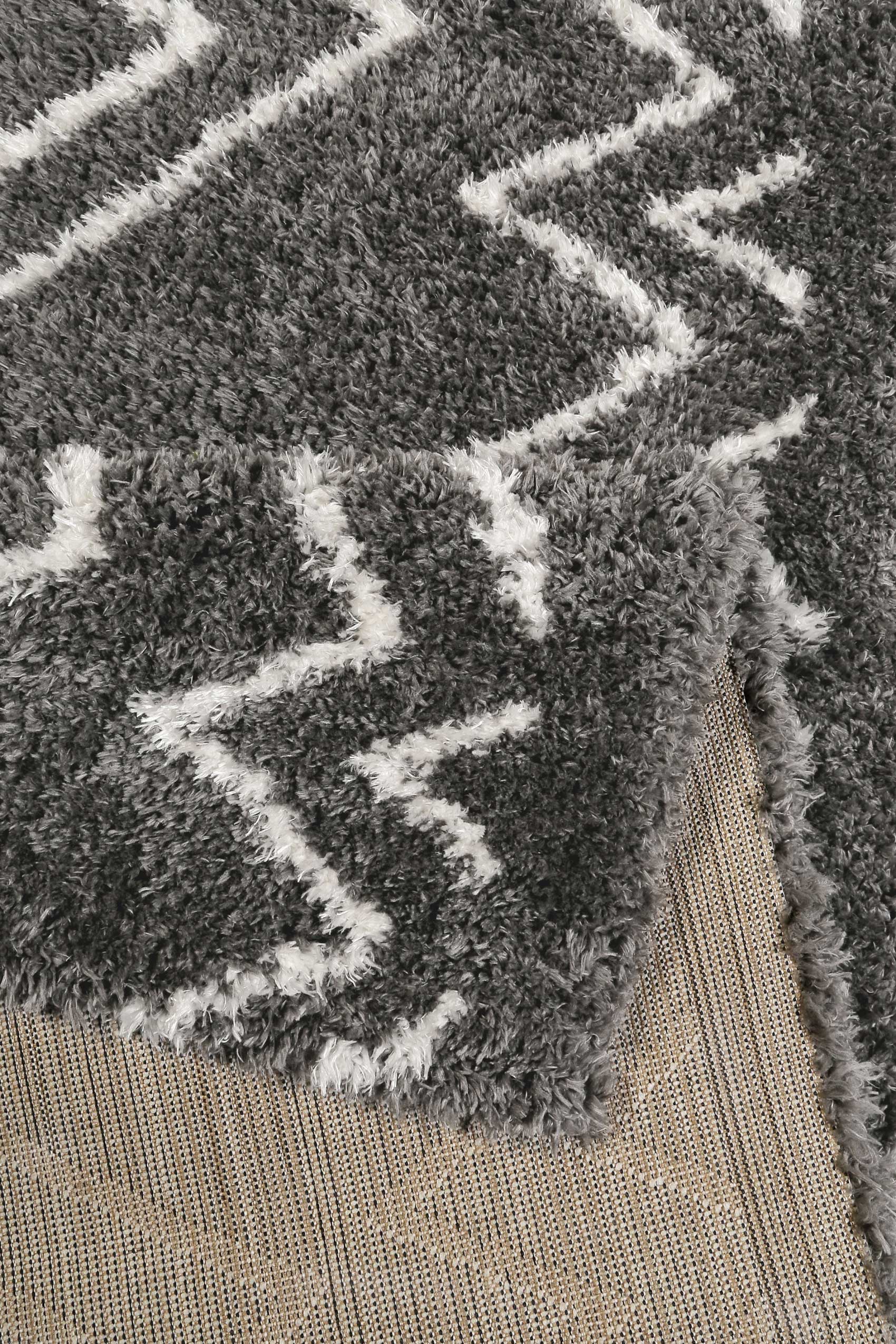 Teppich Grau Hochflor 