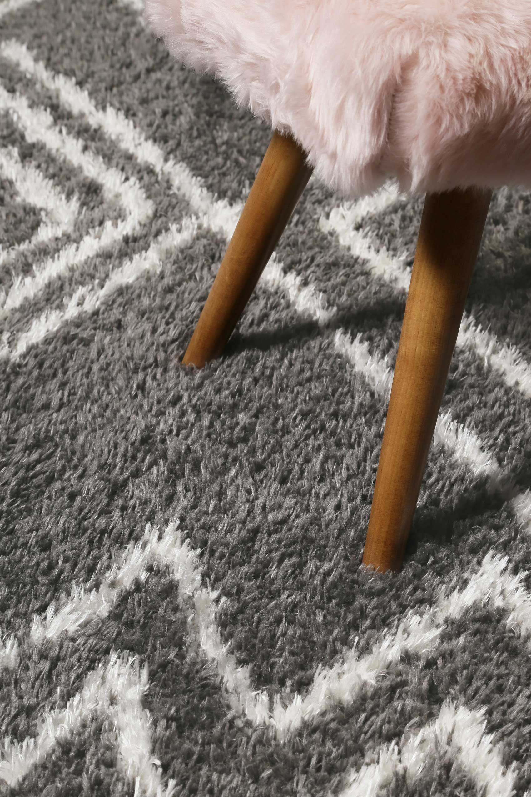 Teppich Grau Hochflor 