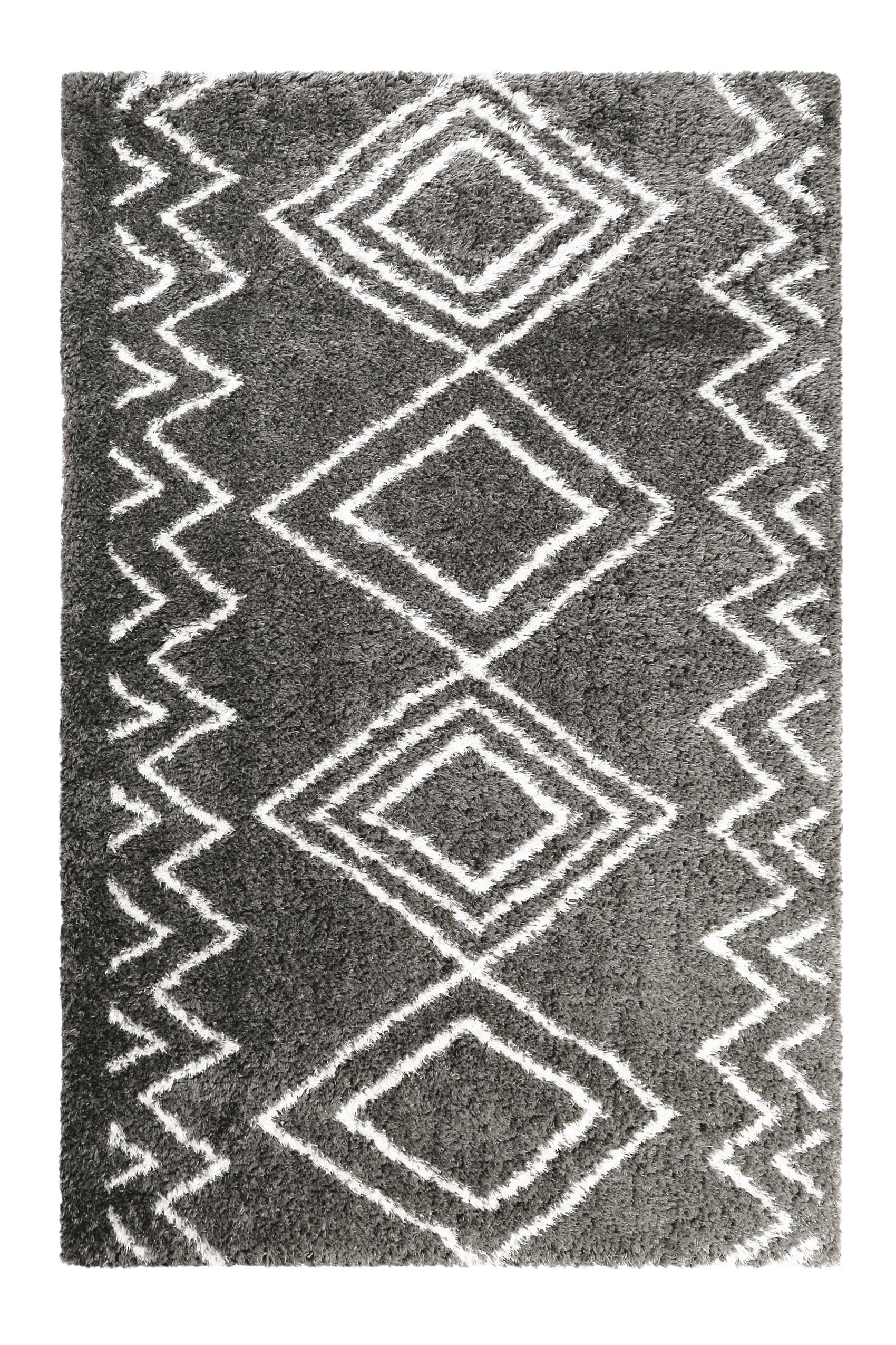 Teppich Grau Hochflor 