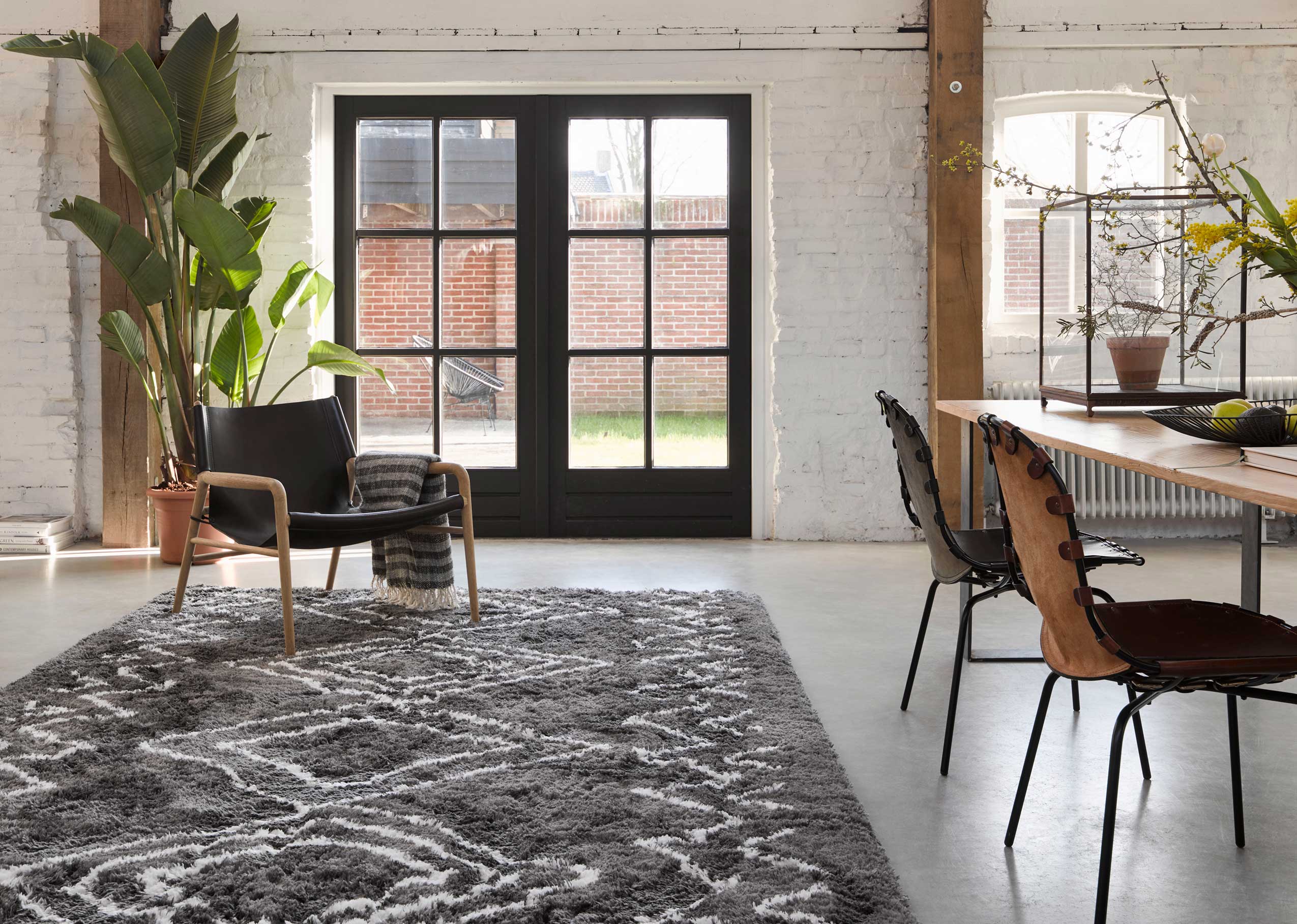 Teppich Grau Hochflor 
