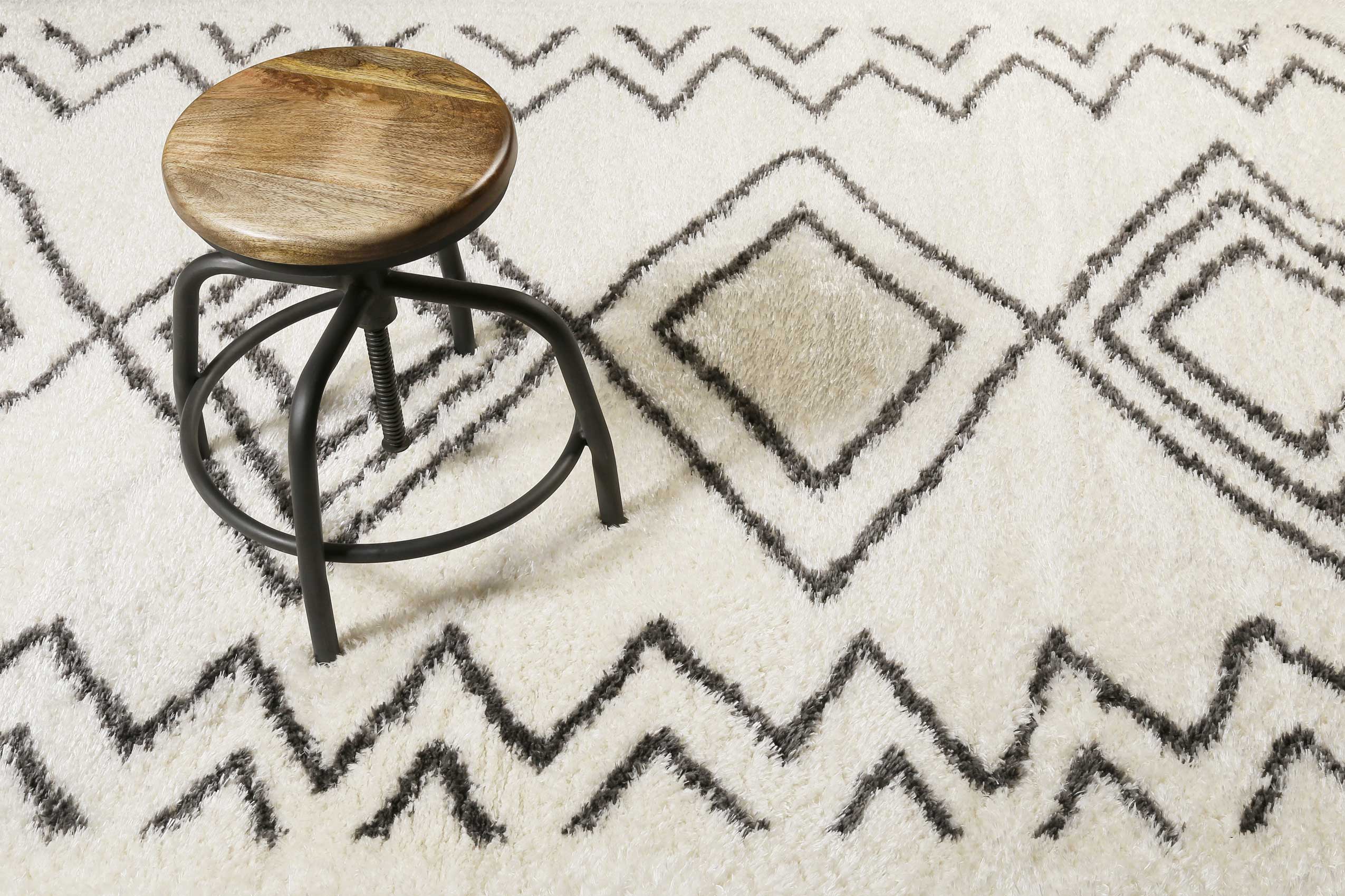 Teppich Weiß Grau Hochflor » Boho&Scandic Yagour « WECONhome - Ansicht 5