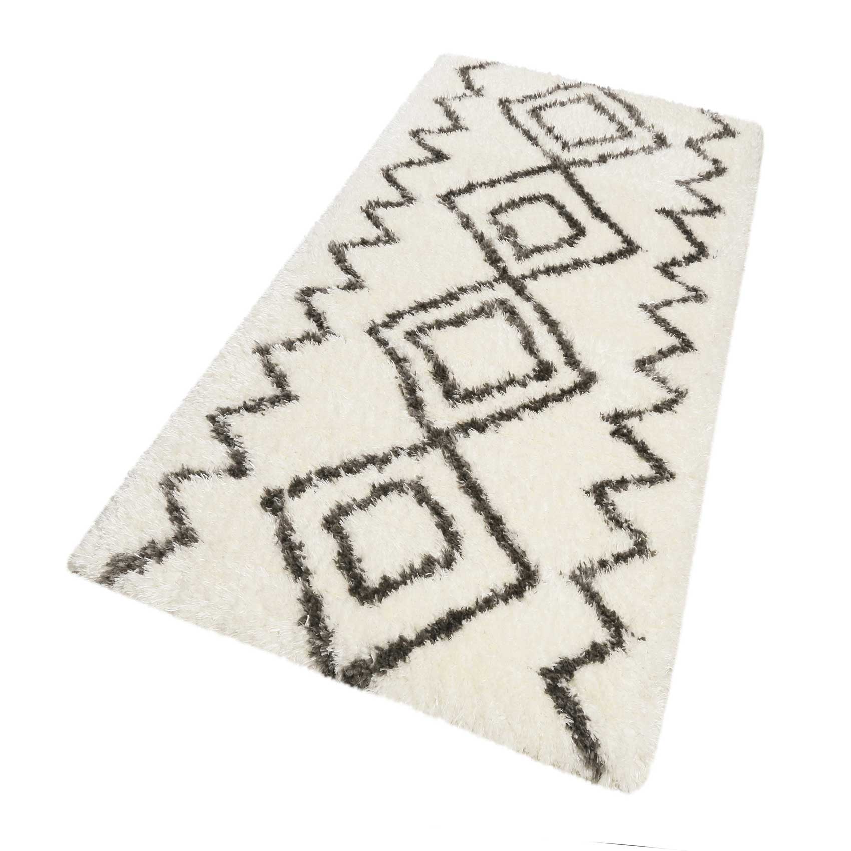 Teppich Weiß Grau Hochflor » Boho&Scandic Yagour « WECONhome - Ansicht 8