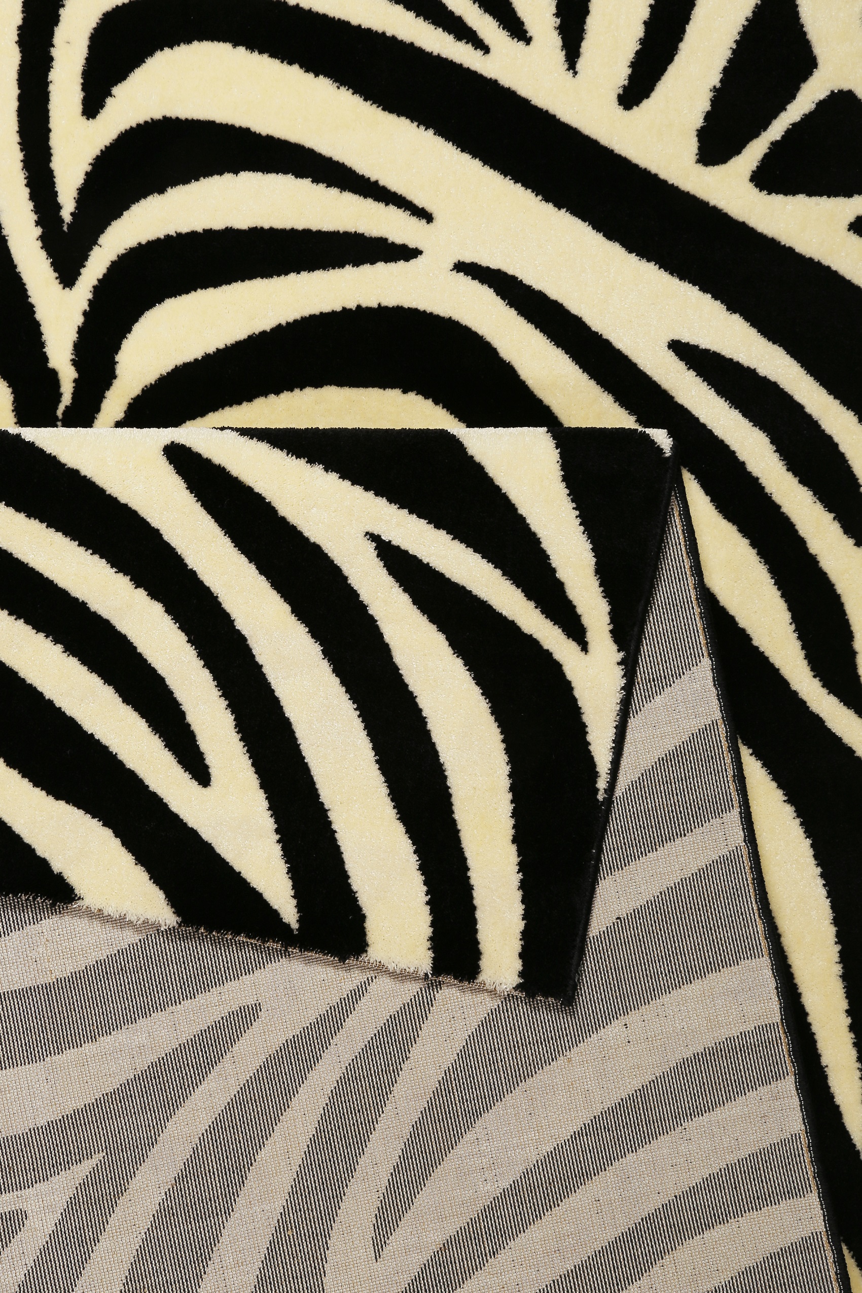 WECONhome Kurzflor Teppich » Zebra « schwarz creme - Ansicht 3
