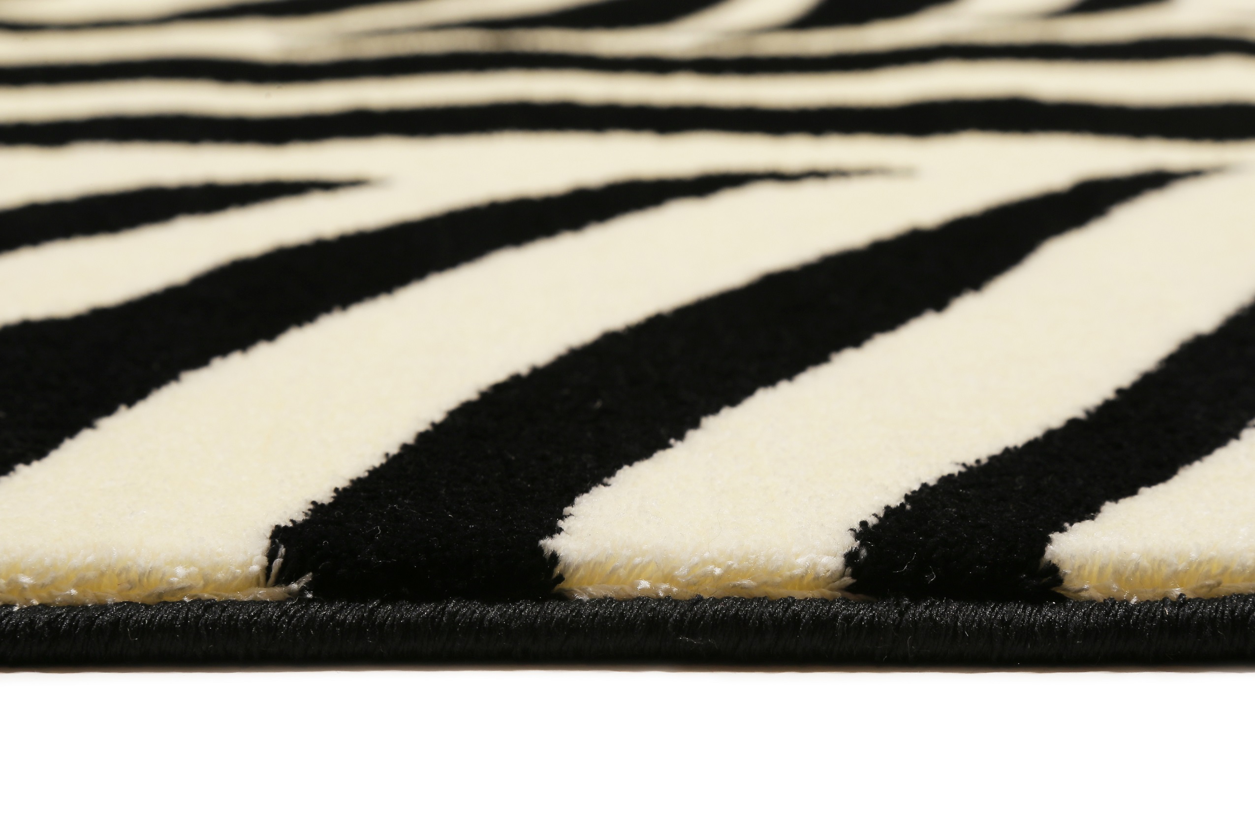 WECONhome Kurzflor Teppich » Zebra « schwarz creme - Ansicht 4