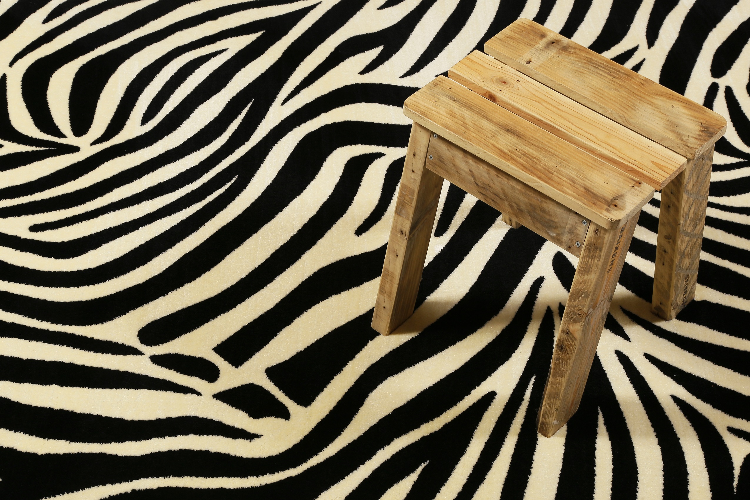 WECONhome Kurzflor Teppich » Zebra « schwarz creme - Ansicht 6