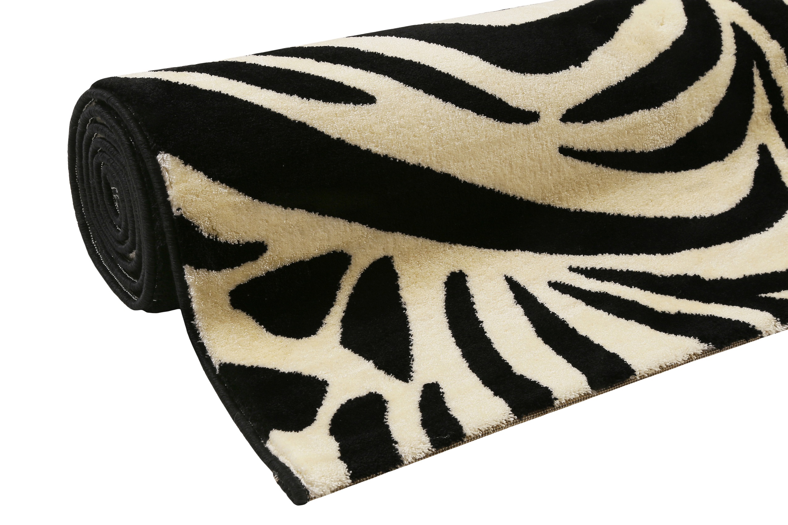 WECONhome Kurzflor Teppich » Zebra « schwarz creme - Ansicht 7