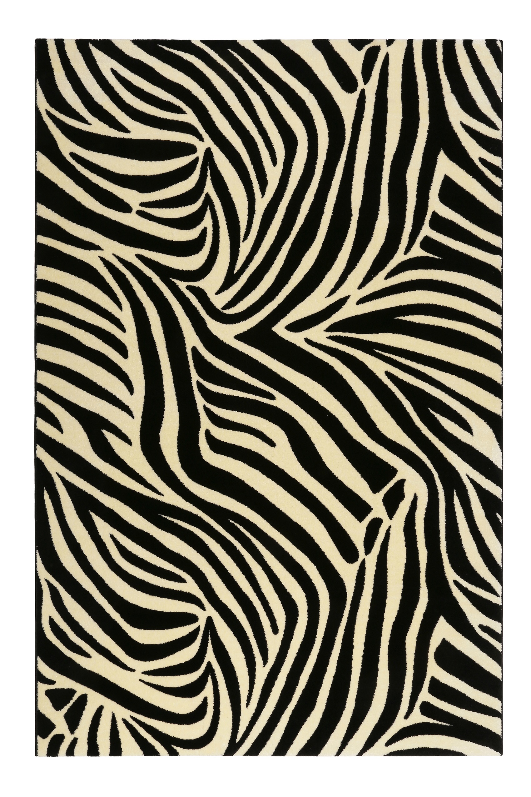 WECONhome Kurzflor Teppich » Zebra « schwarz creme - Ansicht 1