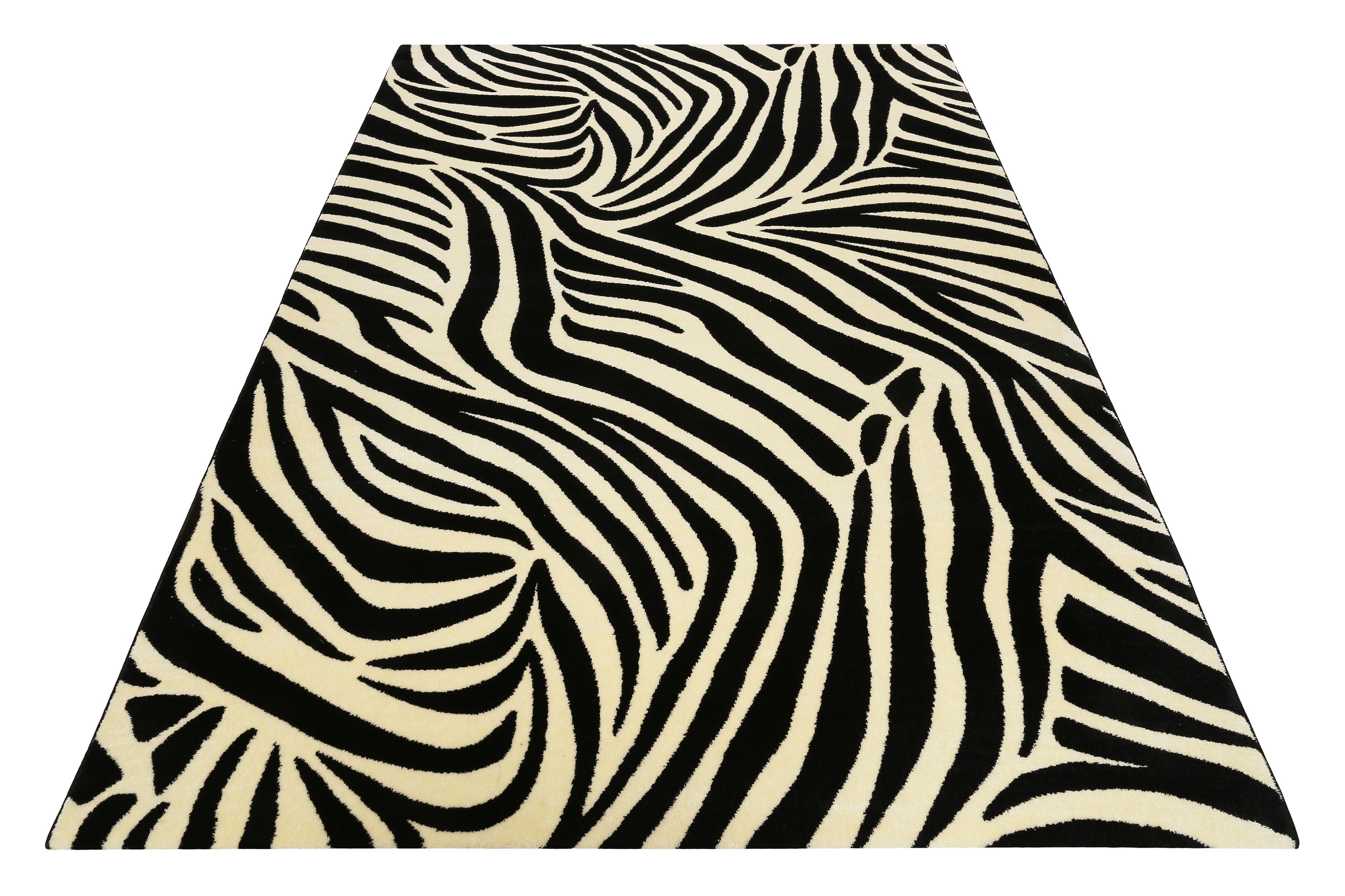WECONhome Kurzflor Teppich » Zebra « schwarz creme - Ansicht 2