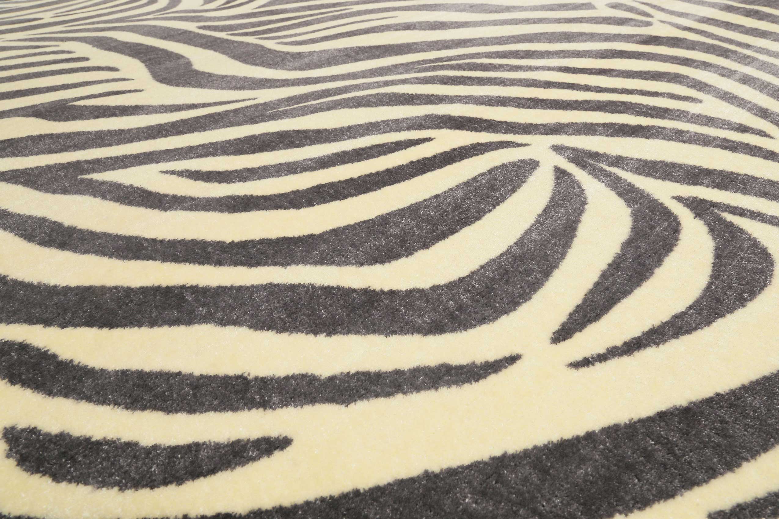 WECONhome Kurzflor Teppich » Zebra « grau creme - Ansicht 5