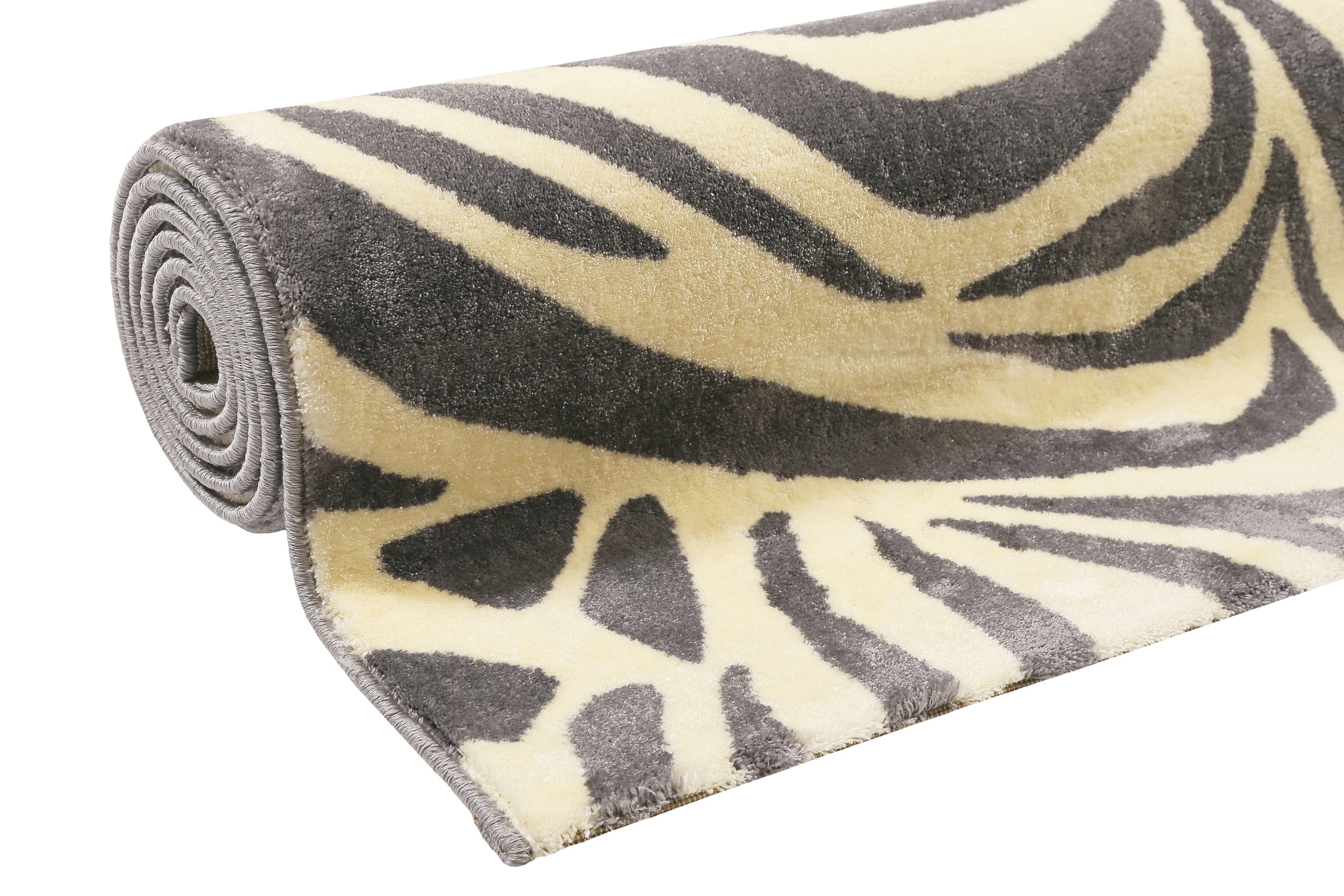 WECONhome Kurzflor Teppich » Zebra « grau creme - Ansicht 6