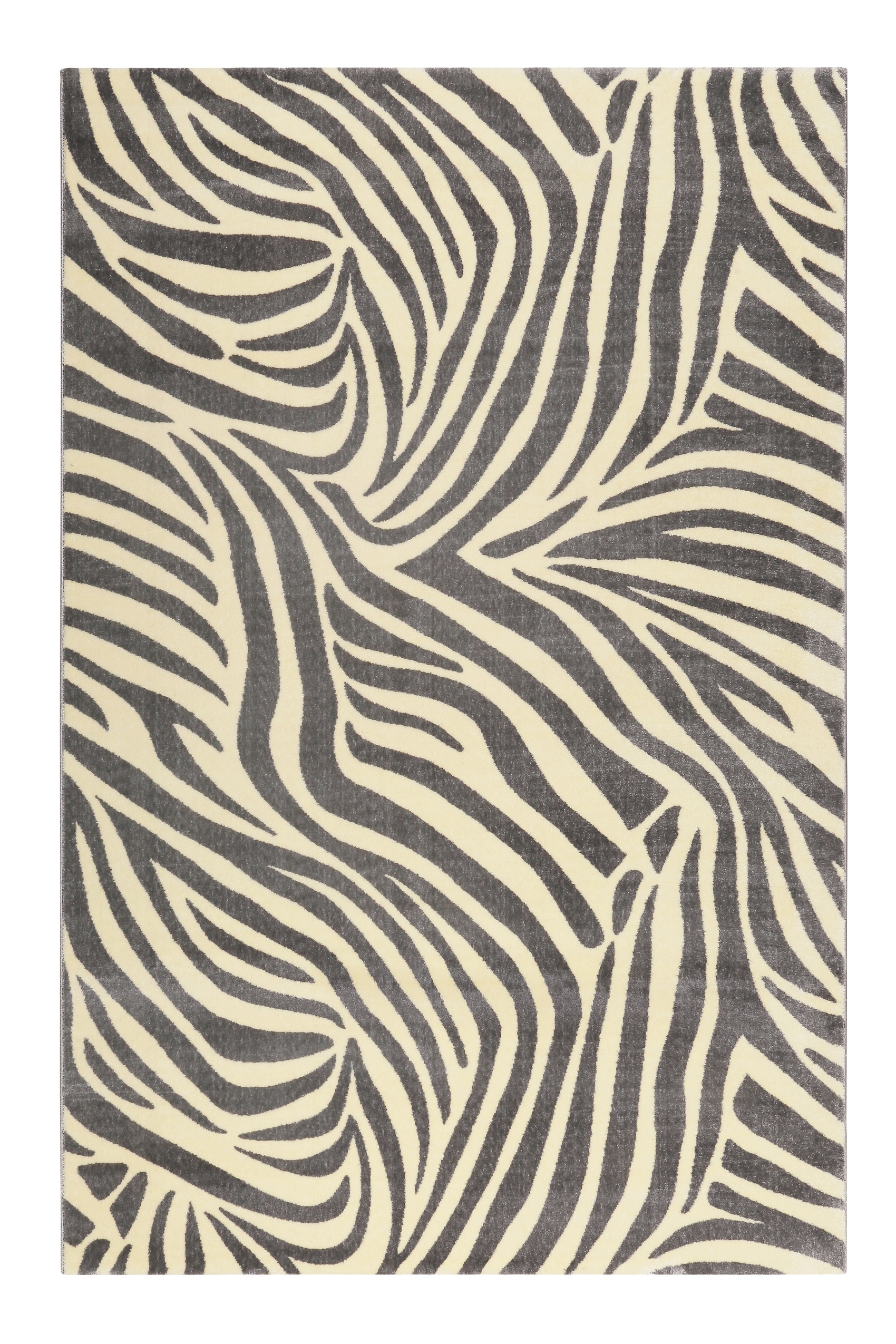 WECONhome Kurzflor Teppich » Zebra « grau creme - Ansicht 1
